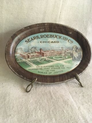 Vintage Sears Roebuck And Co Advertising Tip Tray Chicago Il