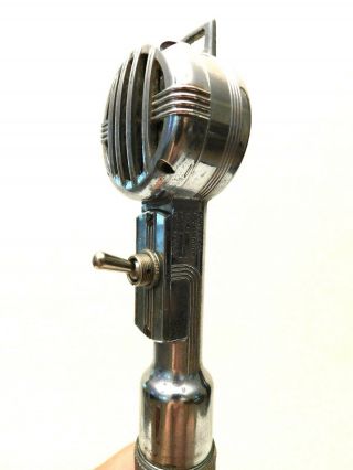 Vintage 1940s Old Extreme Art Deco Very Rare Universal Antique Chrome Microphone