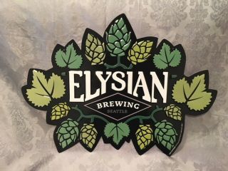 Elysian Brewing Metal Beer Sign Ipas Mancave Space Dust Micro Brewery Bar Nib