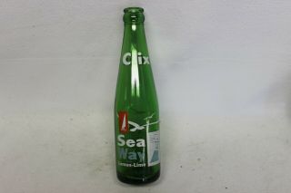 Clix Sea Way Soda Bottle,  Coca - Cola Bottling Co.  Canton,  Ohio 1960 2
