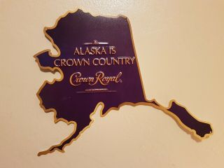 Rare Crown Royal Whiskey Alaska Is Crown Country Tin Sign Large 24”x 22” Scarce