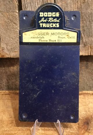 Small Vintage Dodge Truck Metal Clip Board Receipt Holder Motor Service Station