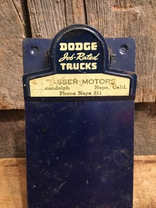 Small Vintage Dodge Truck Metal Clip Board Receipt Holder Motor Service Station 2