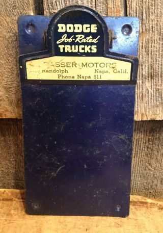 Small Vintage Dodge Truck Metal Clip Board Receipt Holder Motor Service Station 5