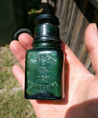 Antique Old Bottle Preston Of Hampshire Smelling Salts For The Traveler 1890