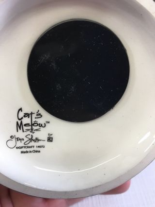 Cats Meow Joyce Shelton Fat Cat Piggy Bank Colorful Ceramic 6