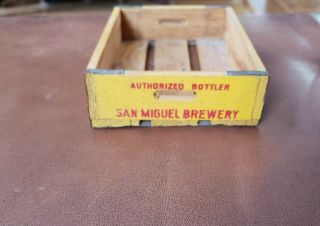 Coca - Cola Miniature Bottle With Wooden Crate,  Philippines 8