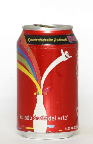 2008 Coca Cola Can From Puerto Rico,  Coke Side Of Art