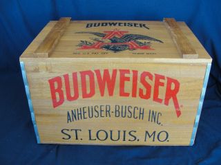 Wooden Anheuser - Busch Budweiser Wooden Crate