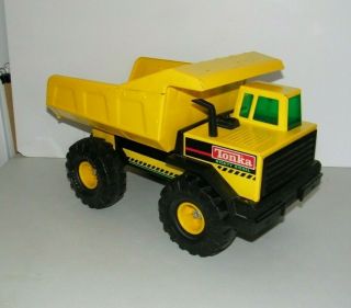 Vintage Tonka Pressed Steel Mighty Diesel Yellow Dump Truck Xmb - 975 Usa Ex.  Cond