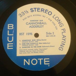 SOMETHIN ' ELSE CANNONBALL ADDERLEY Miles Davis Blue Note 1595 STEREO ear 7