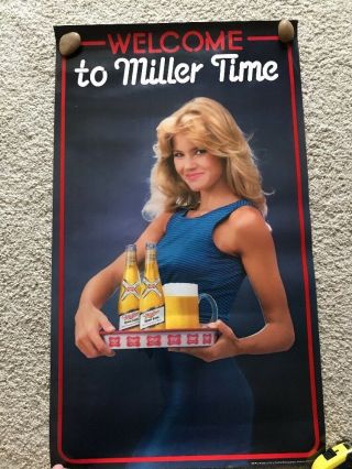 Vintage 1982 Miller High Life Poster,  Beer,  31”x18”