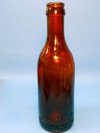 Rare 1913 Knoxville Tenn Amber Coca Cola Straight Side Bottle Double Strike