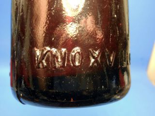 RARE 1913 KNOXVILLE TENN AMBER COCA COLA STRAIGHT SIDE BOTTLE DOUBLE STRIKE 4