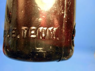 RARE 1913 KNOXVILLE TENN AMBER COCA COLA STRAIGHT SIDE BOTTLE DOUBLE STRIKE 6