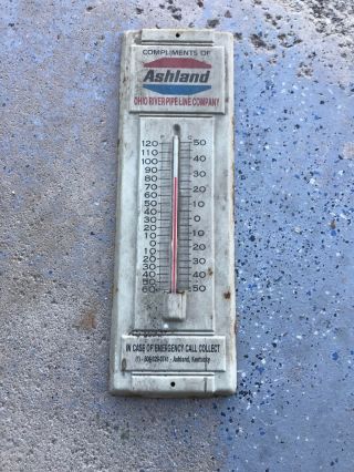 Vintage Ashland Ohio River Pipeline Oil Company Gas Oil Thermometer Kentucky