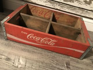 Vintage 1976 Red Coke Coca Cola Wood Soda Pop Case Crate 6