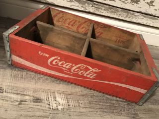 Vintage 1976 Red Coke Coca Cola Wood Soda Pop Case Crate 8