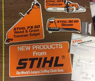 Vintage Stihl Chain Saw Promotional Dealers Cut Out Hangings - Saws Poster