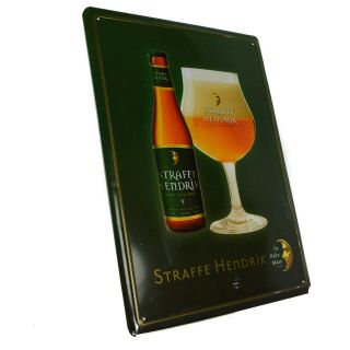 (rare) Straffe Hendrik European Belgium Brewery Beer Metal Tin Sign Craft
