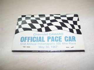 1967 Chevrolet Camaro Indy Pace Car Match Book 2