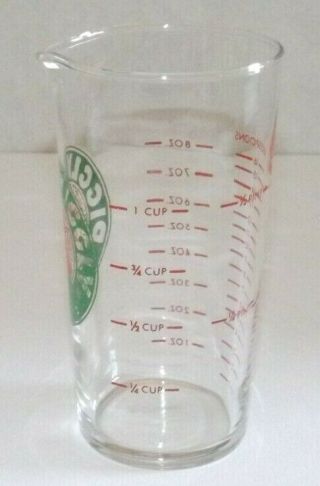 Vtg Piggly Wiggly Advertising Measuring Cup Glass w Spout Grocery Store Promo 5