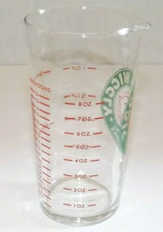 Vtg Piggly Wiggly Advertising Measuring Cup Glass w Spout Grocery Store Promo 6