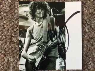 Jimmy Page Hand Signed Autograph Photo Signed Musician