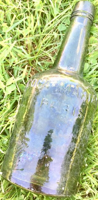 Rare 1860s Hand Blown Coca Mariani Paris France Cocaine Wine Tonic Glass Bottle
