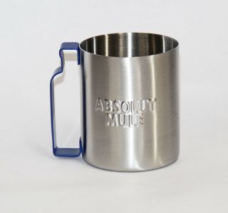 Absolut Vodka Moscow Mule Mugs,  Stainless Steel,