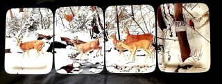 Danberry Whitetail Deer Collectors Plates Early Winter Crossing Bob Travers