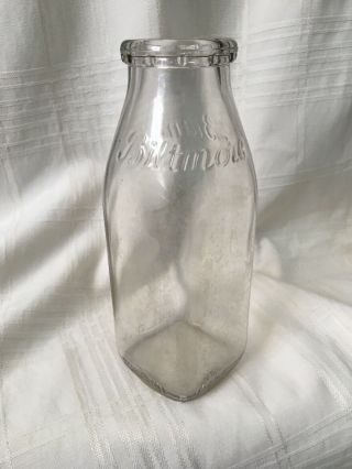 Vintage Pint Milk Bottle Biltmore Dairy Asheville North Carolina 1949
