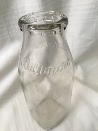Vintage Pint Milk Bottle Biltmore Dairy Asheville North Carolina 1949 2