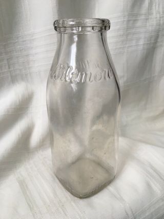 Vintage Pint Milk Bottle Biltmore Dairy Asheville North Carolina 1949 4