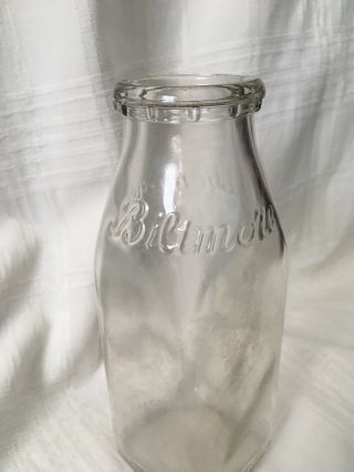 Vintage Pint Milk Bottle Biltmore Dairy Asheville North Carolina 1949 5