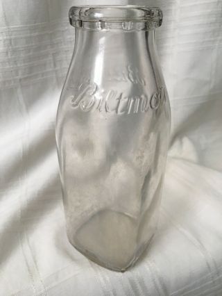 Vintage Pint Milk Bottle Biltmore Dairy Asheville North Carolina 1949 8