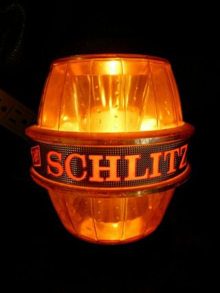 Vintage Schlitz Beer Keg Lighted Sign
