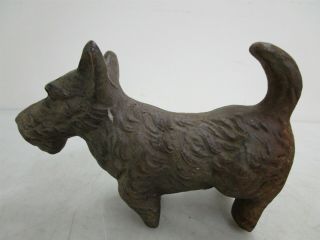 Vintage Cast Iron Dog Sculpture 9.  5inch Scottish Terrier