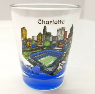 Charlotte North Carolina Souvenir Shot Glass Panthers Bank Of America Stadium