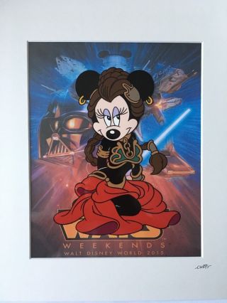 Disney - Minnie Mouse - Star Wars - Leia - Slave - Hand Drawn/hand Painted Cel