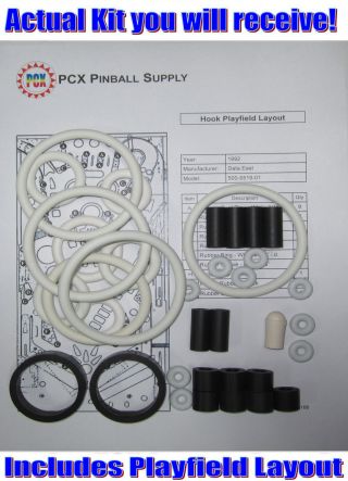 1992 Data East Hook Pinball Machine Rubber Ring Kit