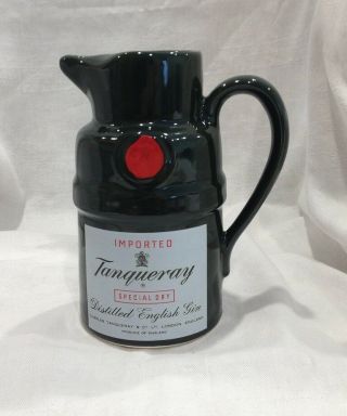 Vintage Imported Tanqueray English Gin Collectible Pitcher / Bar Tavern Pub Ware 3