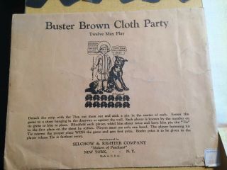 Vintage Buster Brown Cloth Party Oil Cloth Poster,  Ties,  Envelope 2