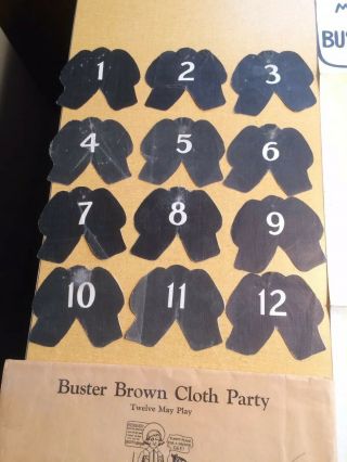 Vintage Buster Brown Cloth Party Oil Cloth Poster,  Ties,  Envelope 3