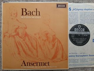 Bach/ansermet Uk Lp Decca Sxl 6004 Wbg Ed 1