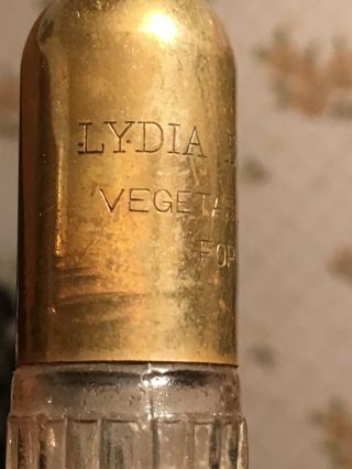 Vintage Lydia E Pinkham Vegetable Compound For Women Miniature Travel Bottle 2