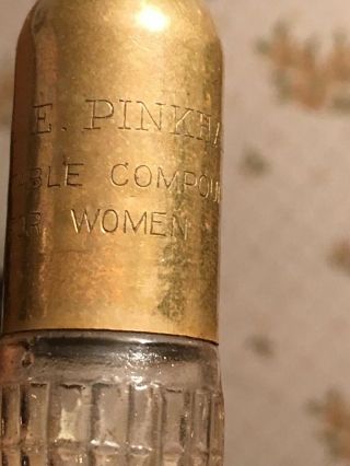 Vintage Lydia E Pinkham Vegetable Compound For Women Miniature Travel Bottle 4