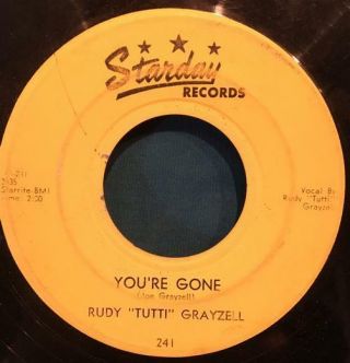 RUDY TUTTI GRAYZELL DUCK TAIL/ YOU ' RE GONE RARE 1956 ROCKABILLY 45 on STARDAY 2