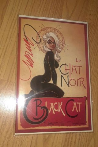 Sdcc 2019 Le Chat Noir J Scott Campbell Signed Black Cat Variant 1d Marvel