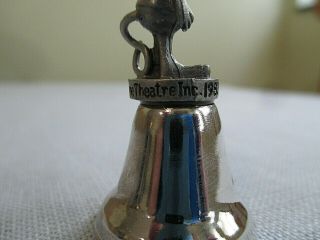 Vtg 1983 Chuck E Cheese Pizza Time Theater Inc Mouse Miniature Pewter Bell 2 